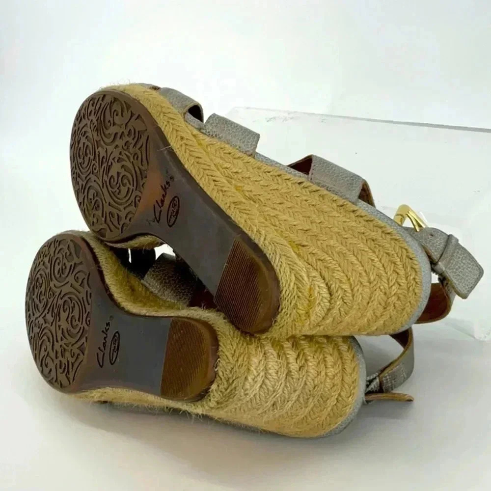 CLARK ESPRADRILLA LEATHER SANDALS - Picture 6 of 6